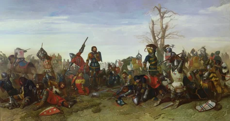 Die Schlacht von Trente 1350, 1857
